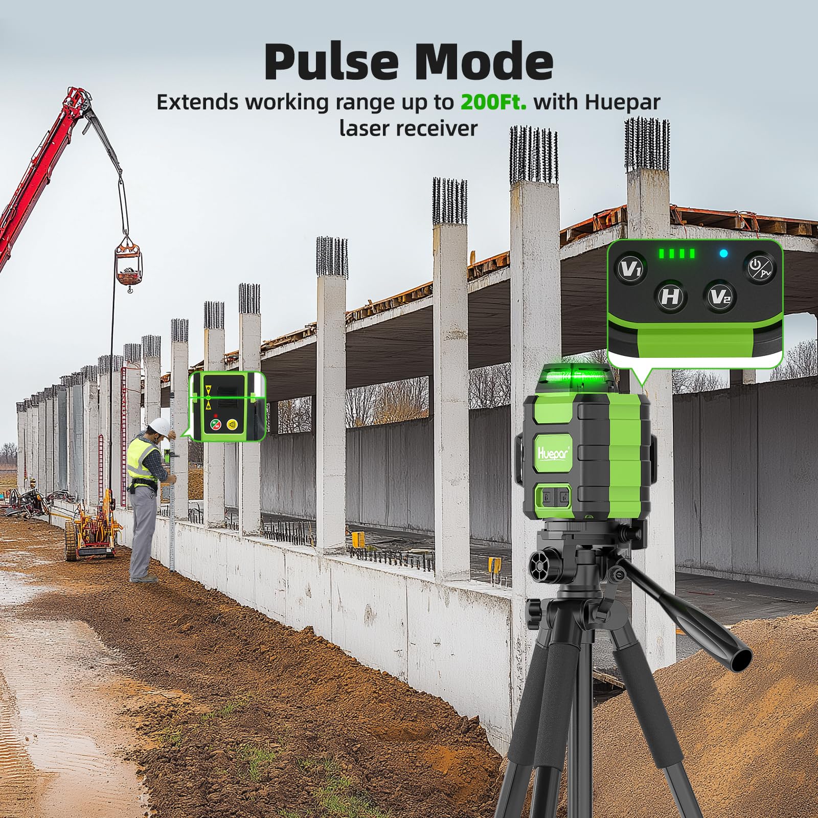 Huepar HM03CG 1/4-20 mount thread for tripod setup