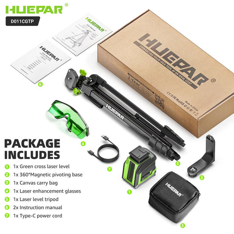 Huepar indoor use only laser level ideal for tiling and shelving projects