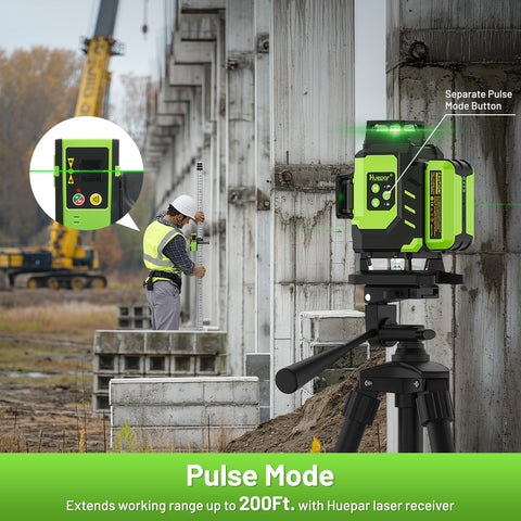 Huepar LS04CG two 5200 mAh batteries with USB-C charging