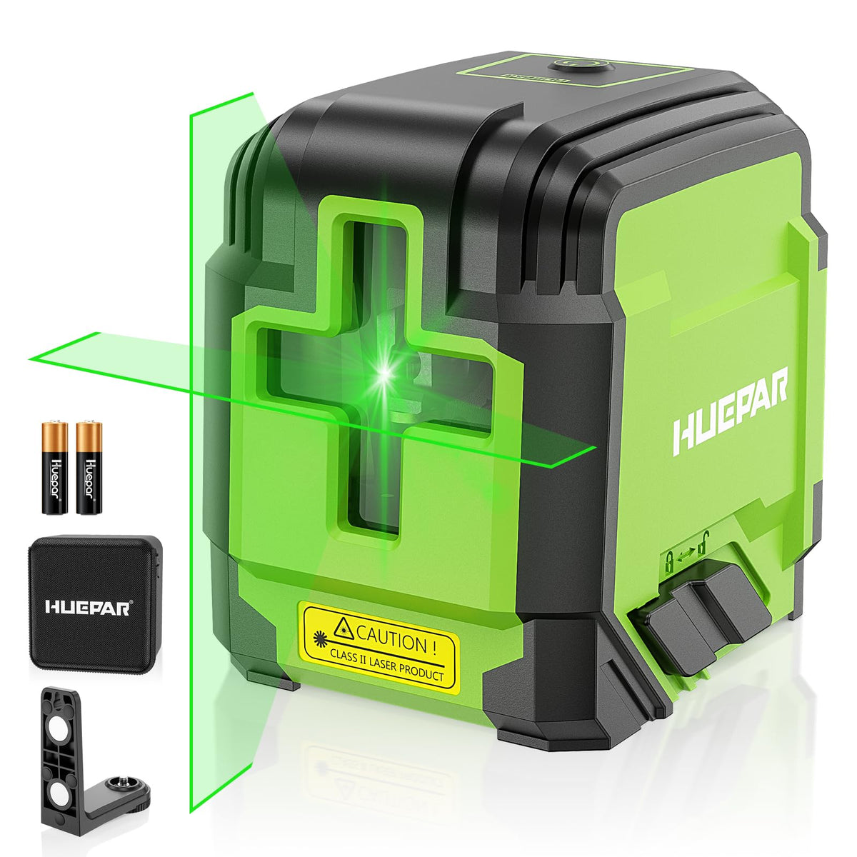 Huepar laser level self-leveling compact: quick, precise alignment for pictures and shelves.