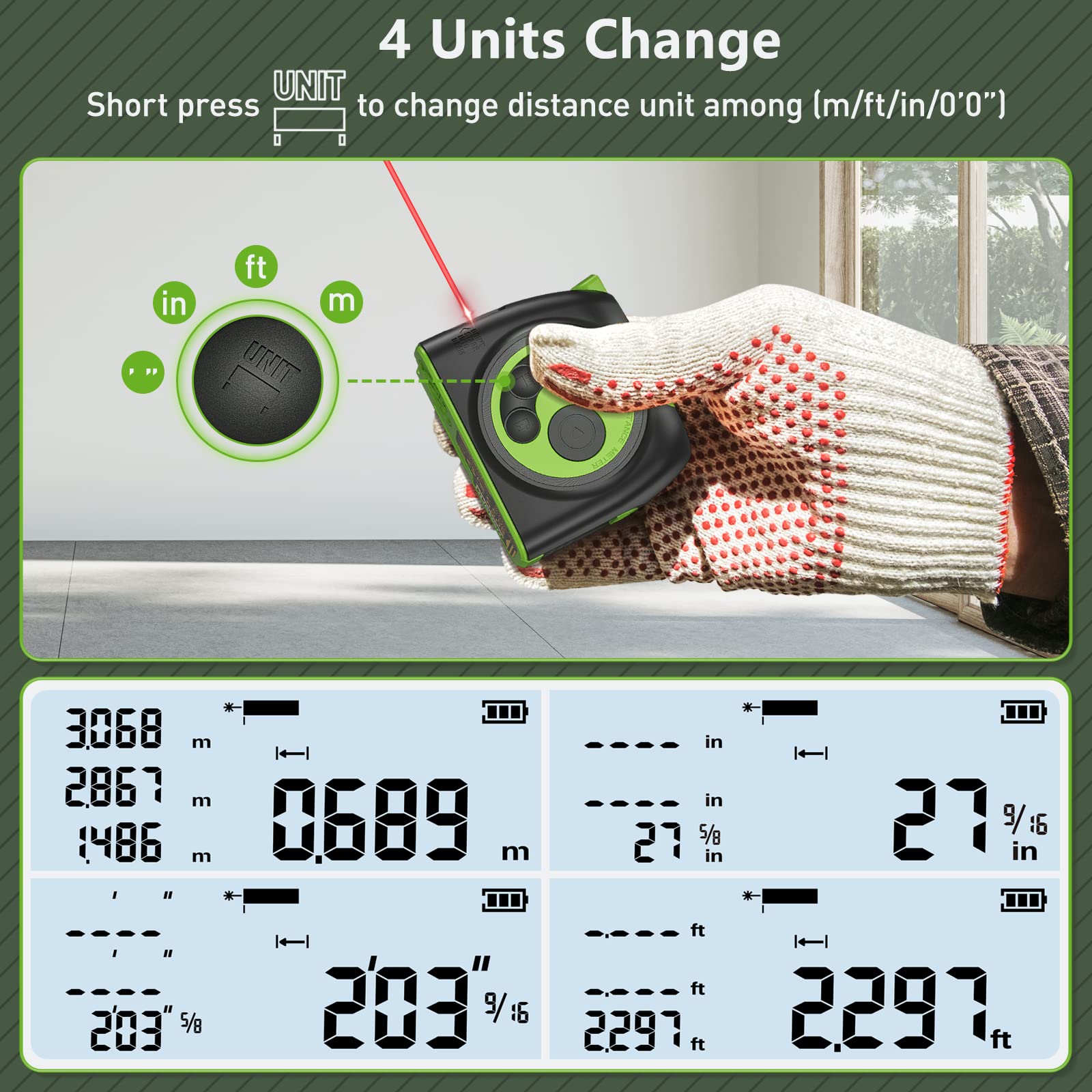 Huepar movable hook improves accuracy for inside and outside measurements