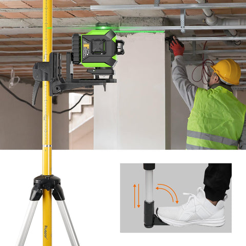 Top ceiling skid plate on Huepar LP36 supports stable overhead use