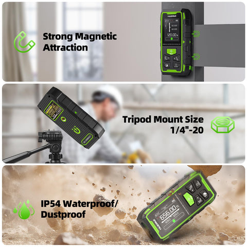 Huepar magnetic back clip securing the device on metal surfaces