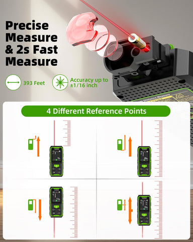 Huepar magnetic back for hands-free placement on metal surfaces.