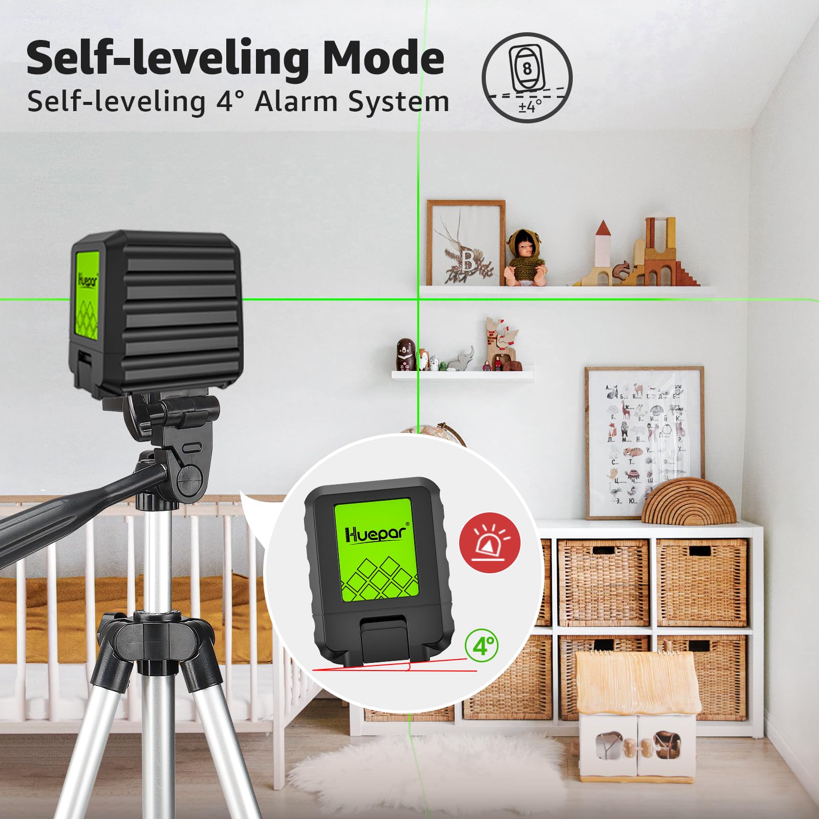 Huepar manual mode switch for angled laser projection