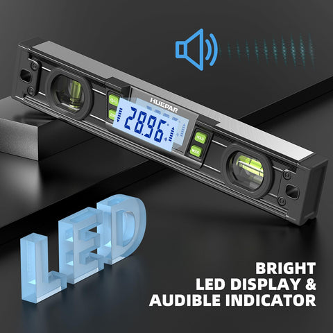 Huepar one-handed use enables quick checks on ladders and frames