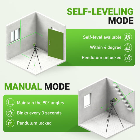 Huepar PL211G outdoor pulse mode extends range for outdoor projects