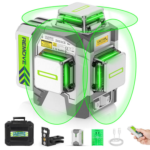 Huepar Pro laser level horizontal line for precise room alignment and layout.