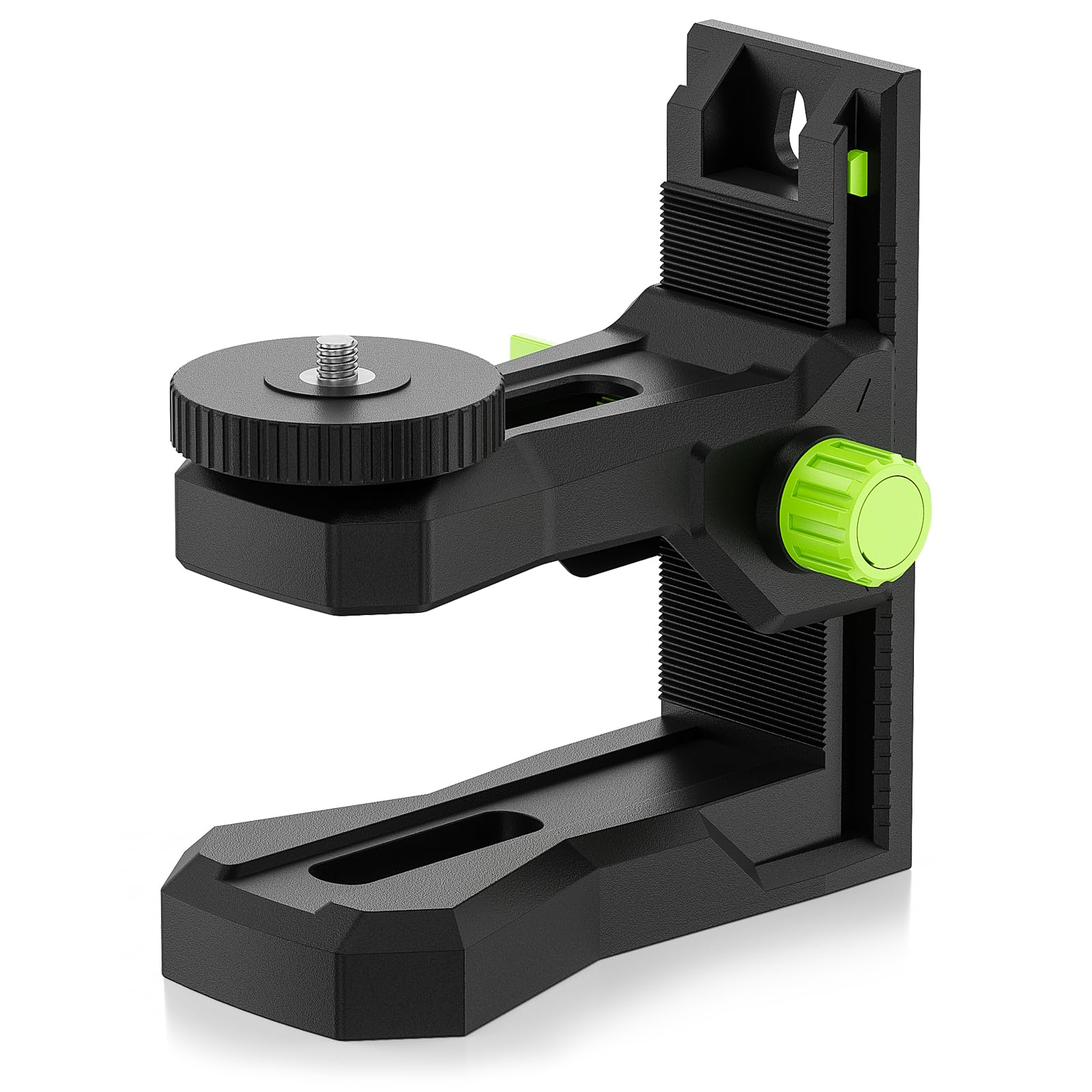 Huepar PV12 fine-tuning bracket with magnetic base for secure laser line alignment.