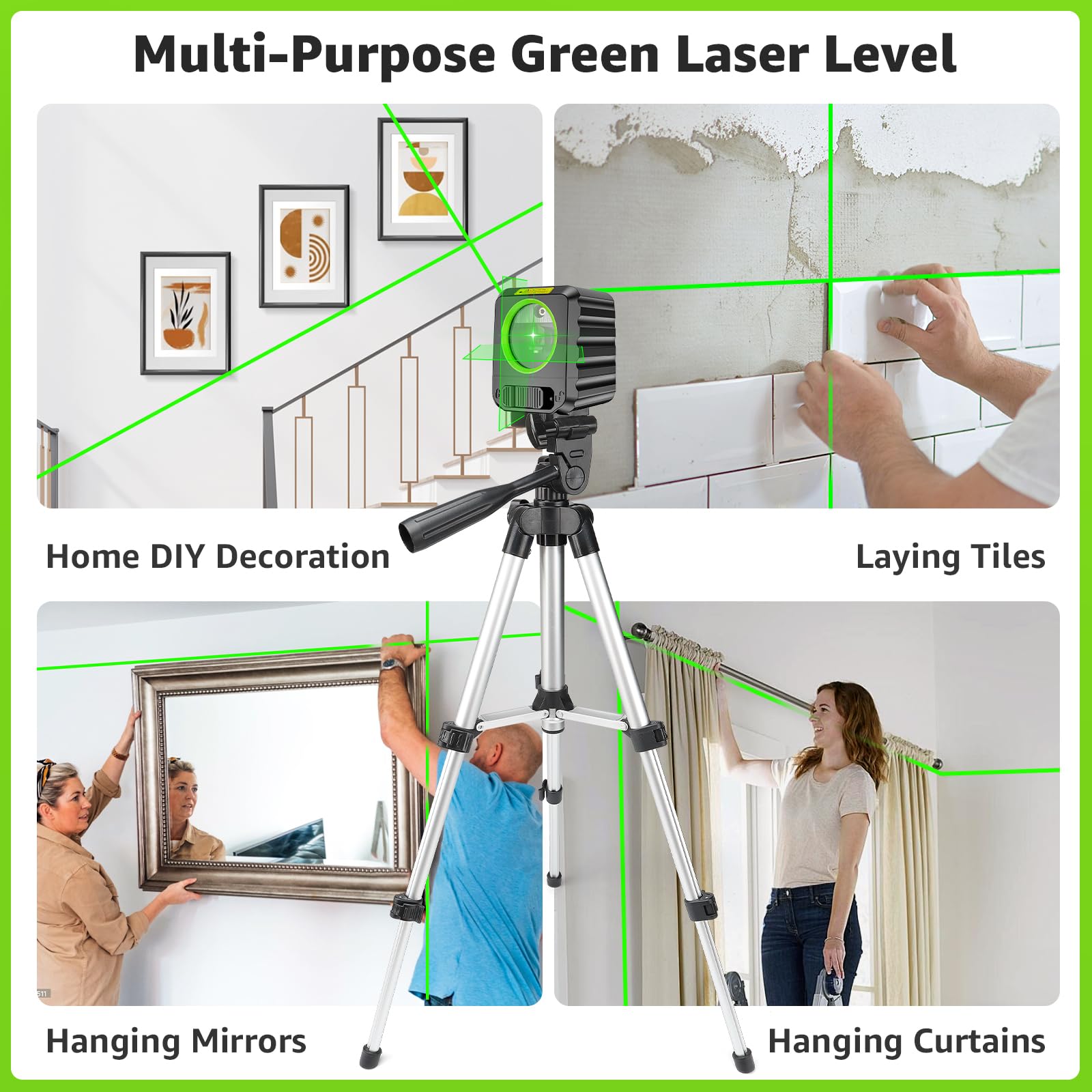 Huepar self-leveling mode enhances accuracy on uneven surfaces