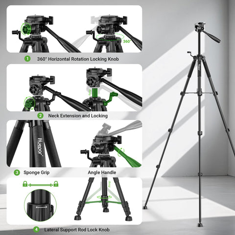 Huepar removable head reveals 5/8-inch thread for expanded mounting options.