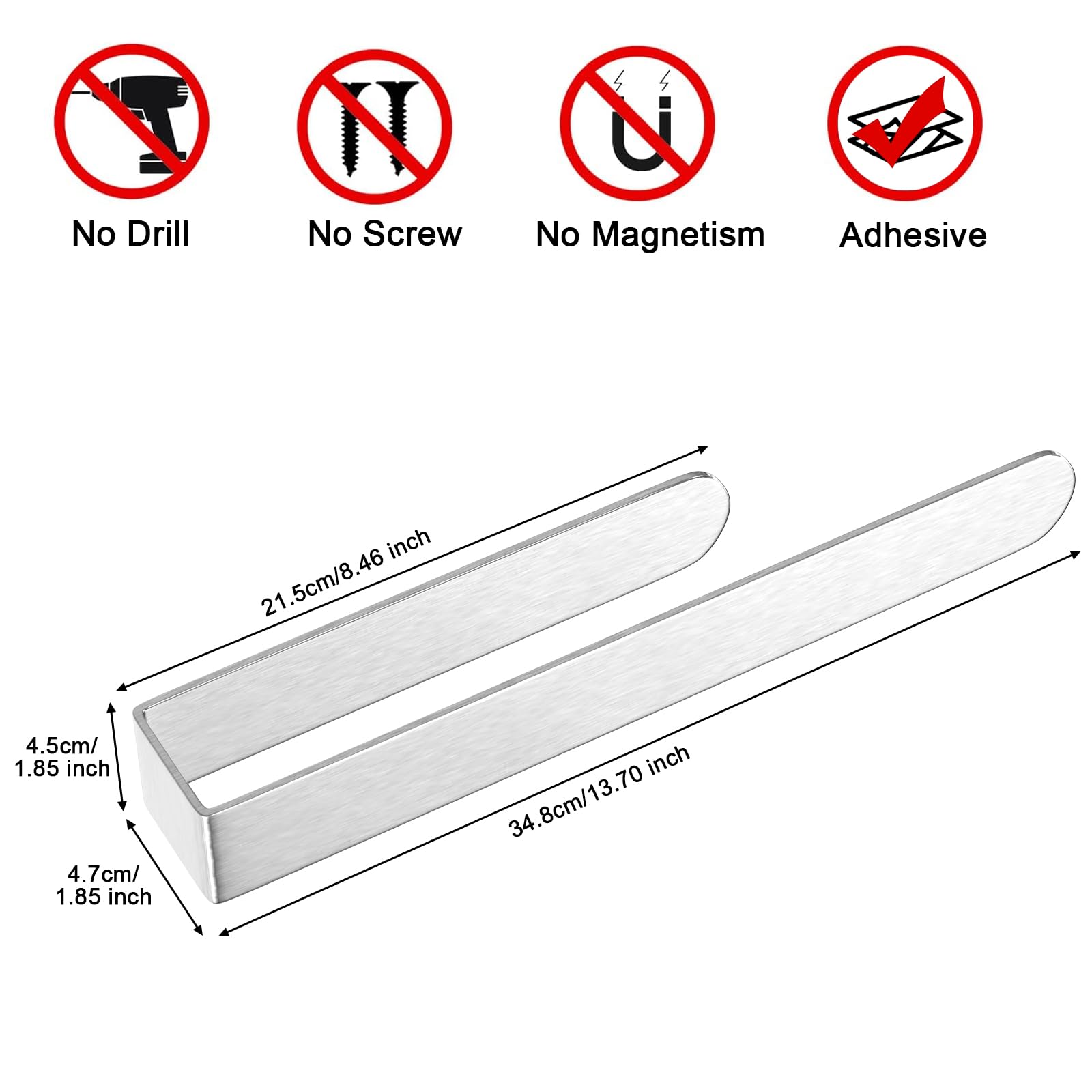 HUFEEOH 14-inch towel bar offers ample space for larger towels.