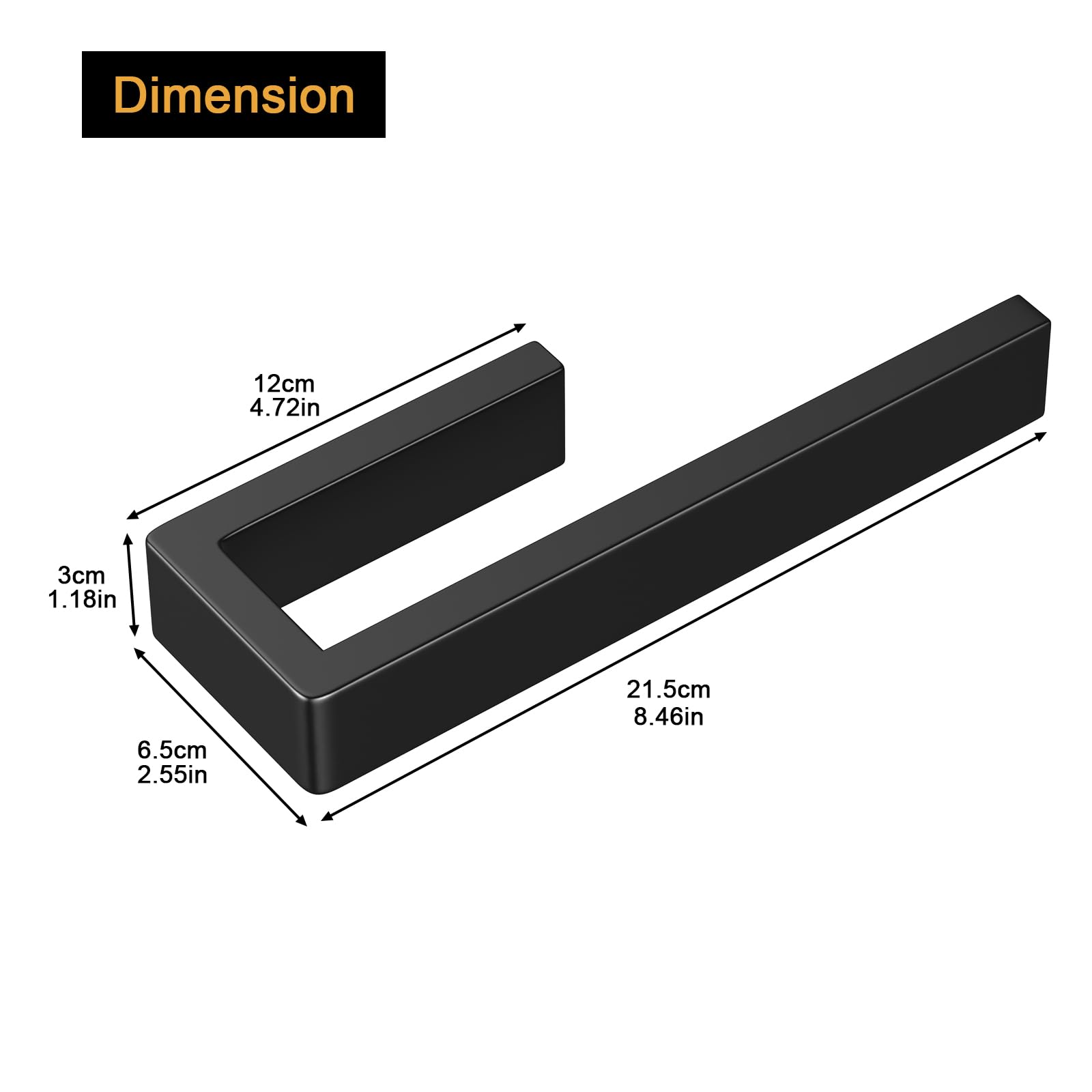 HUFEEOH bathroom towel bar matte black adds modern style.
