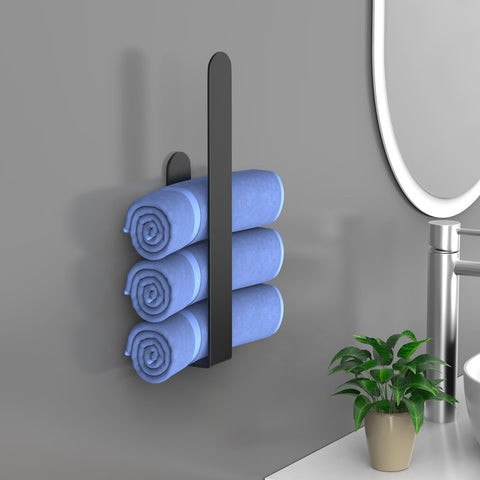 No-drill installation with HUFEEOH towel rack keeps walls intact