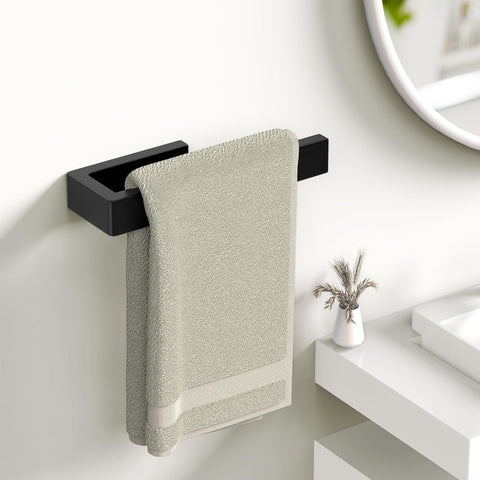 HUFEEOH matte black square rod design enhances decor.