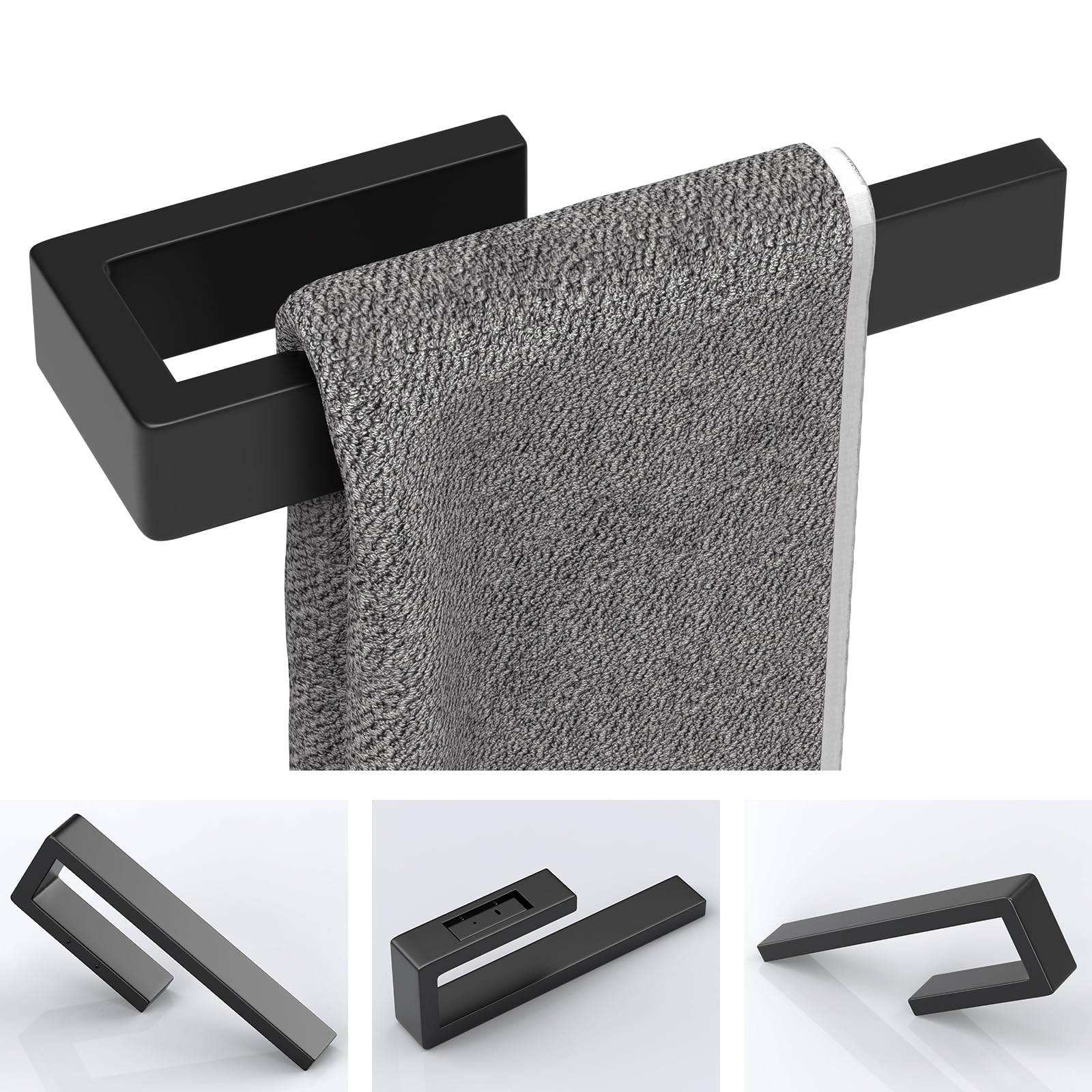HUFEEOH U-shaped towel hanger for easy access.