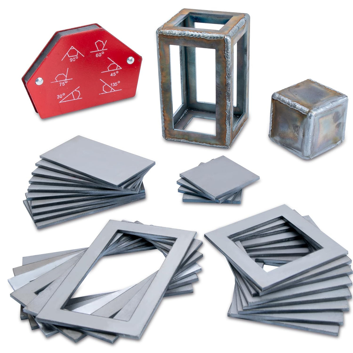 Hugbow welding coupons kit plates layout for practice and skill-building