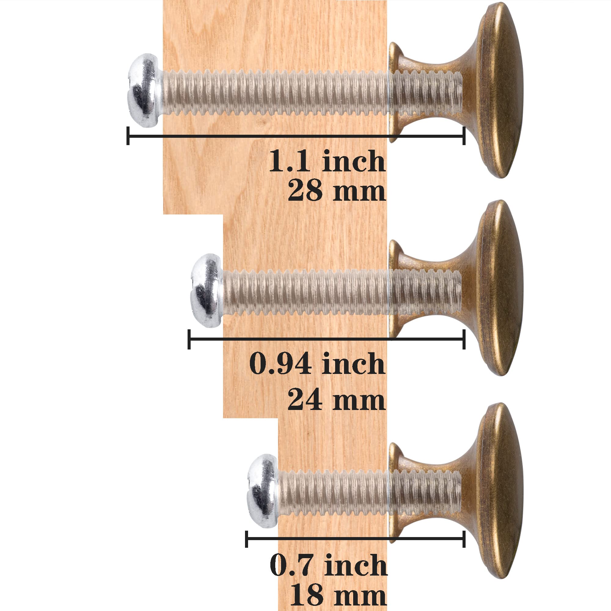 HUGOLEM aluminum knob with hollow design, lightweight and easy to install.