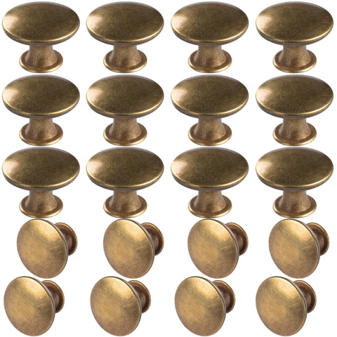 HUGOLEM brass round knob close-up, showing smooth finish for cabinets.