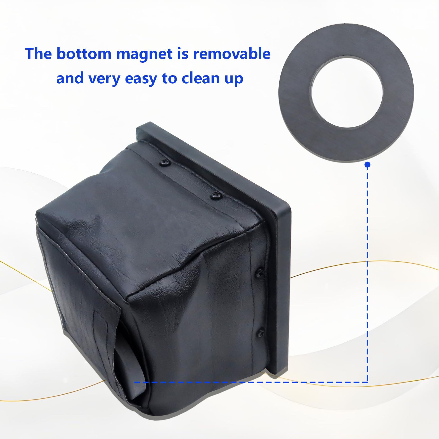 HUHIJIN magnetic drill catcher secures shavings with bottom magnet.