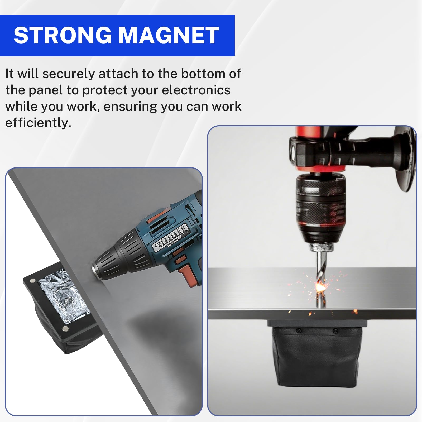 HUHIJIN magnetic suction covers drill hole to prevent debris.