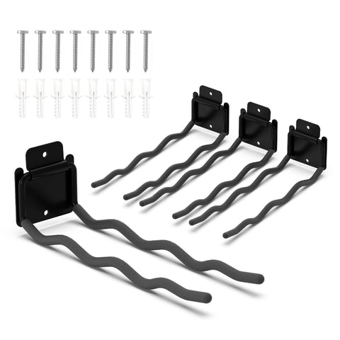 HUHOLE 12-inch wave hook wall mount organizes ladders and tools efficiently.