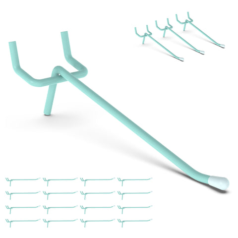 HUHOLE blue pegboard hook 4-inch with protective tips for tidy workshops.