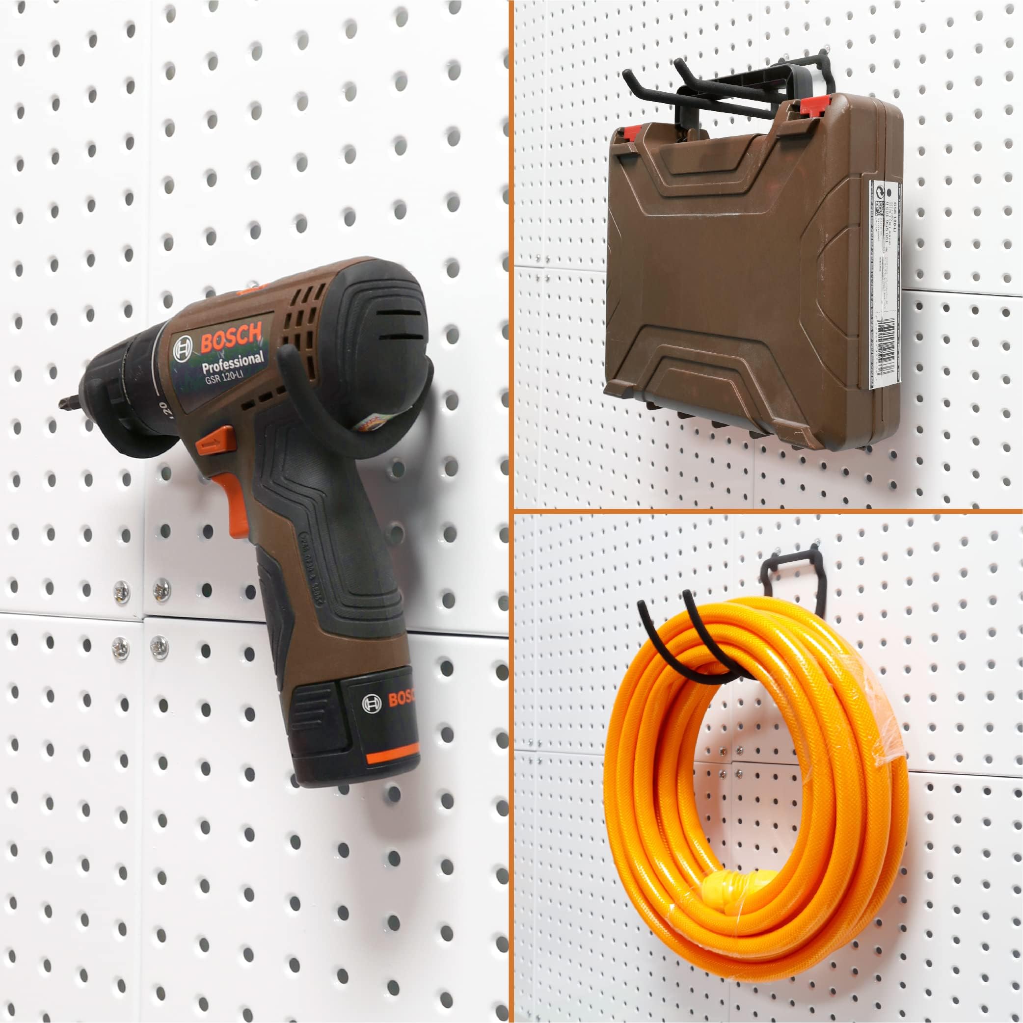 HUHOLE easy-install pegboard hooks simplify wall organization.