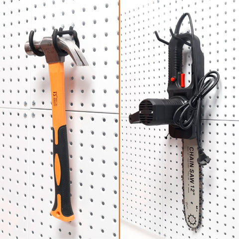HUHOLE eight-piece pegboard set provides flexible storage options.
