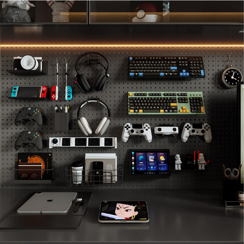 HUHOLE garage organizer keeps power tools tidy and accessible.