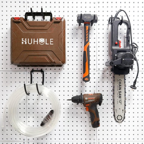 HUHOLE rust-proof steel hooks protect items while saving space.