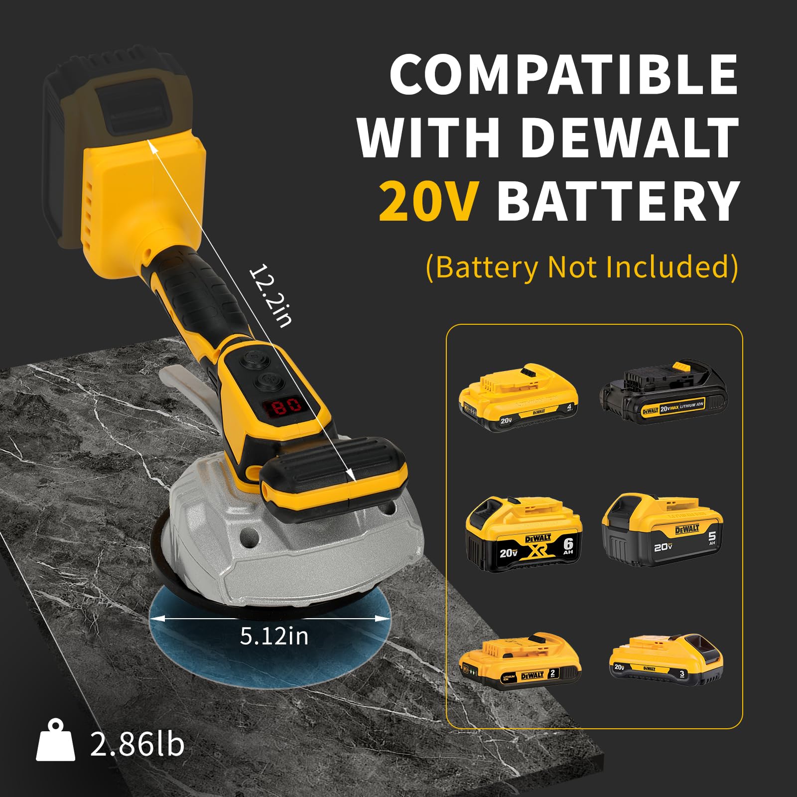 HUICCN tile machine head made of aluminum alloy for durable tiling tasks.