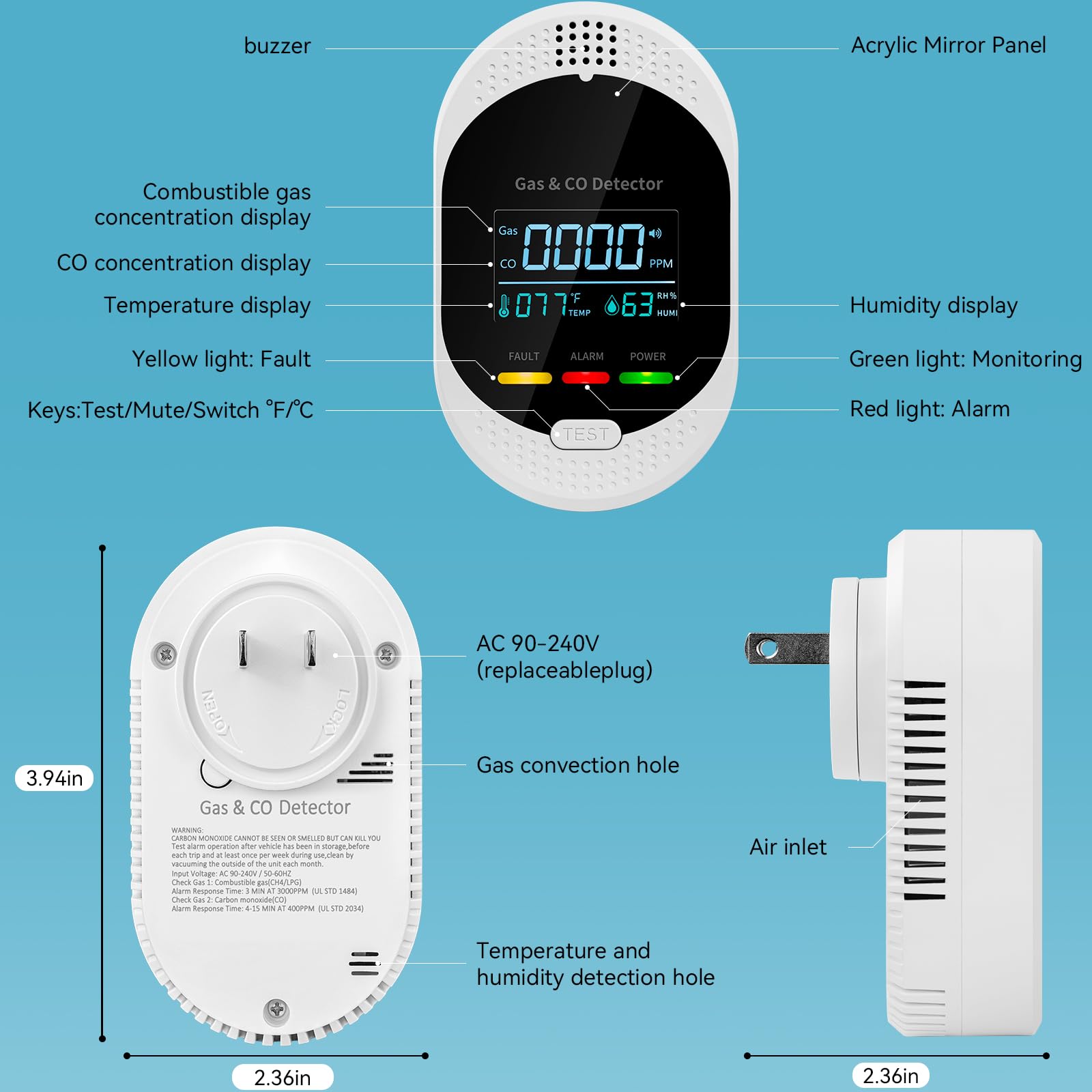 HuiDeonne portable detector used in an RV for travel safety.