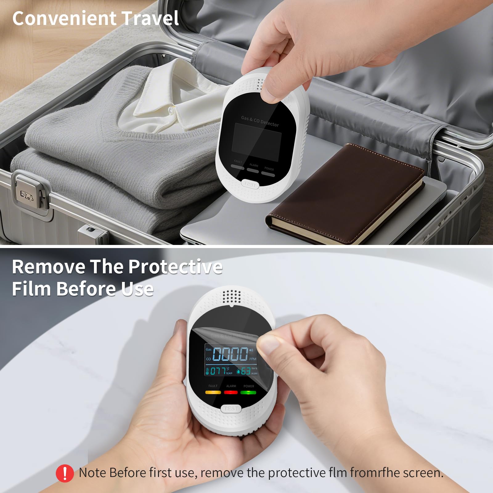 HuiDeonne test-mute button simplifies checks and silencing false alarms.