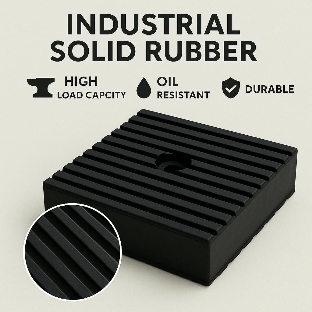 Huivlei pad placed under air compressor stays steady during operation.