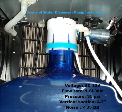 Included installation kit for HuiYu GMB-D-23130 with elbow and tubing