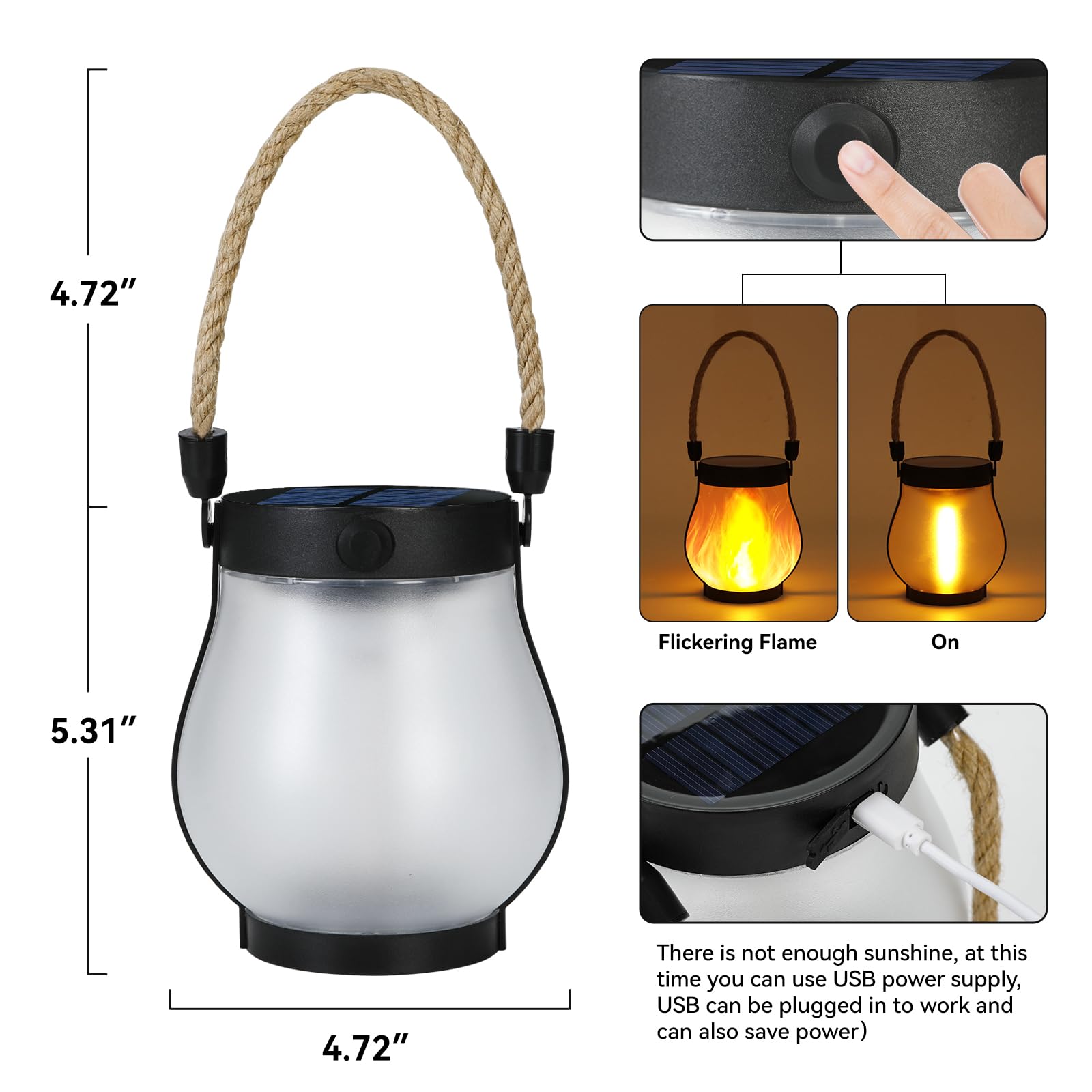HuiZhen hanging lantern design easy installation for walls or trees.
