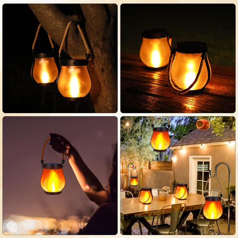 HuiZhen 2-pack solar lanterns ideal for outdoor celebrations.