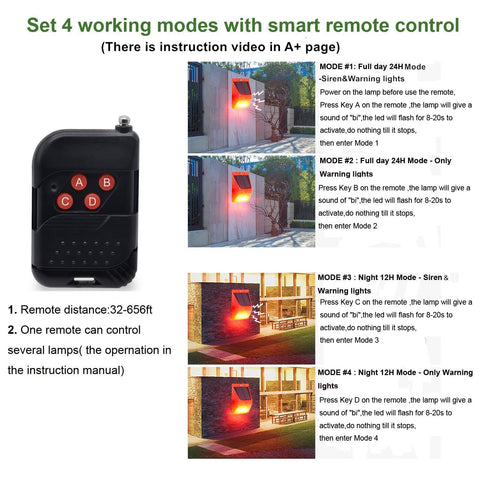 HULPPRE four working modes: customize security during day or night.