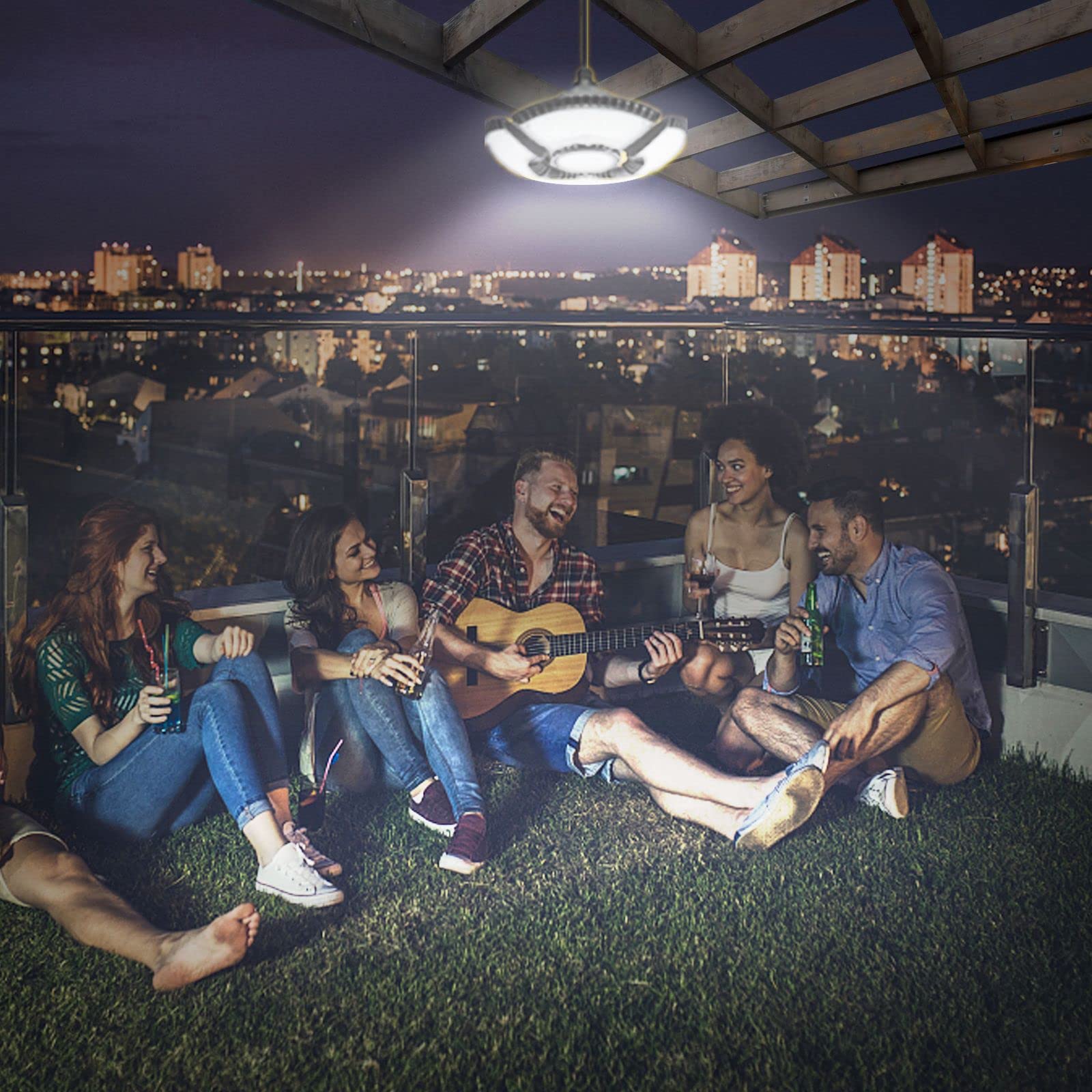 HULPPRE portable solar light suits BBQs, camping, and night gatherings