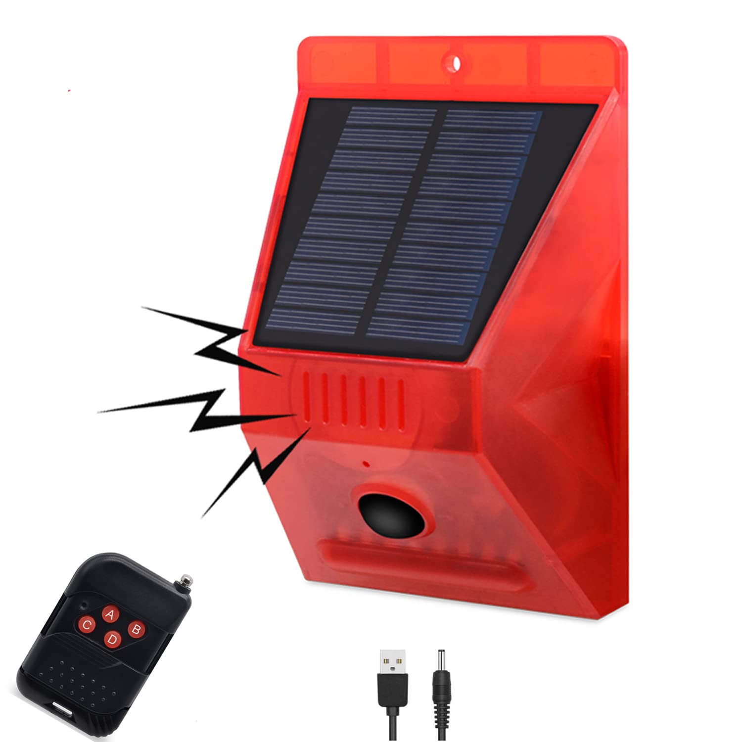 HULPPRE solar outdoor motion sensor alarm: detects movement to deter intruders and protect your yard.