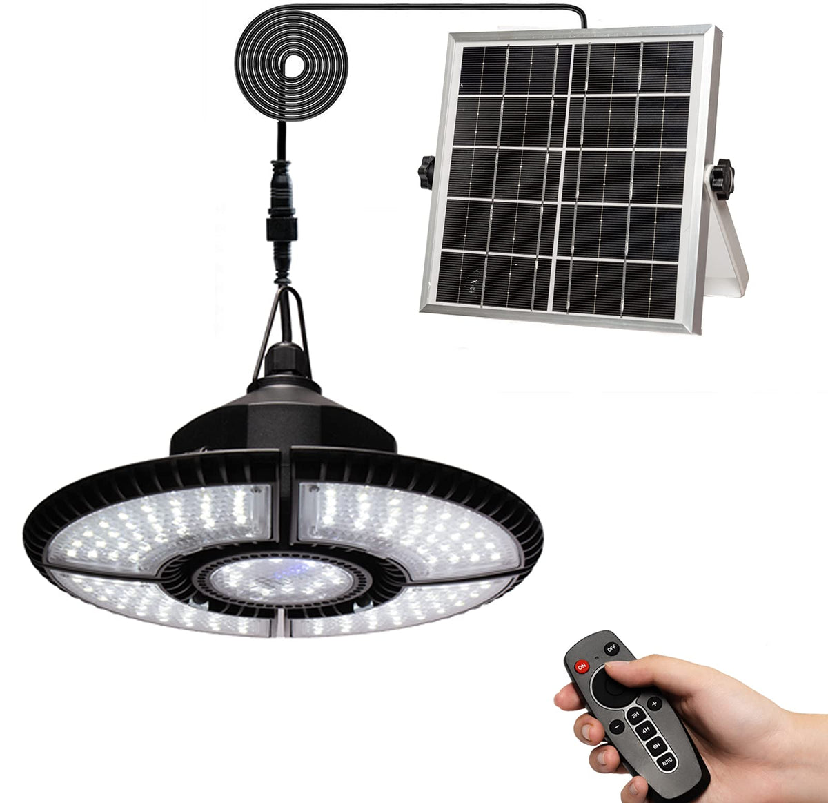 HULPPRE solar shed light with remote control illuminates sheds day and night