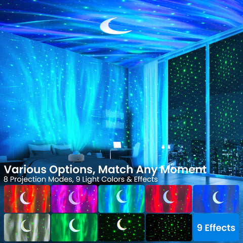 HUMIIEYE Star Projector Bluetooth speaker syncing music with visuals