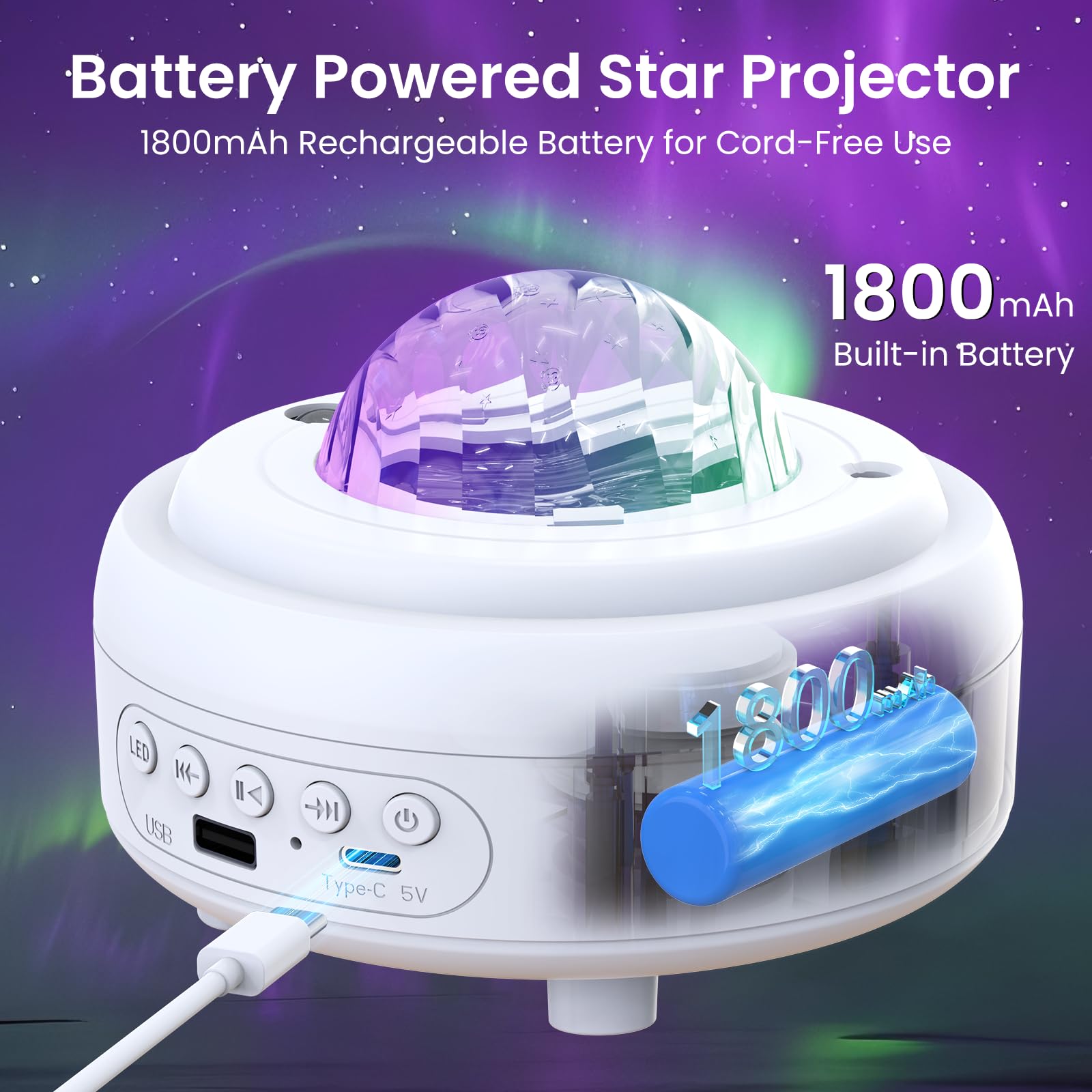 HUMIIEYE Star Projector moon glow casting gentle night ambiance