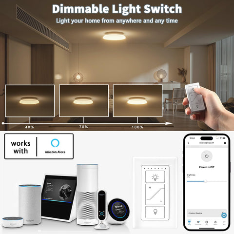 Humpptom mini-size receiver installs inside junction boxes for discreet dimming.
