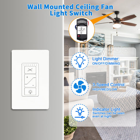 Humpptom fan speed button for adjustable airflow