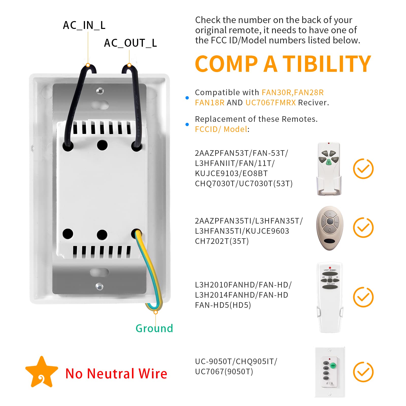 Humpptom Hampton Bay fan receiver dip-switches inside showing compatible programming.