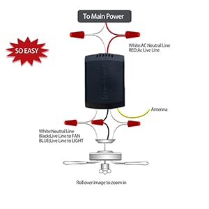 Humpptom no-hub-required compact design fits most ceiling fan remotes