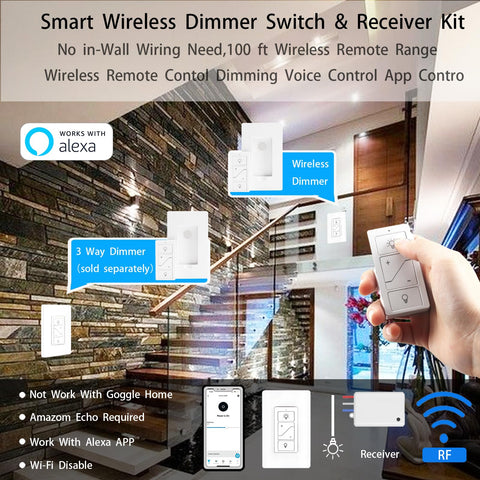 Humpptom Wireless Light Switch dimmer displaying smooth brightness control