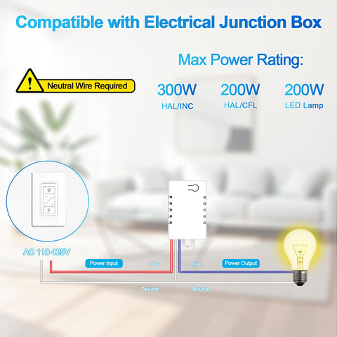Humpptom Wireless Light Switch schedule feature enables timed lighting